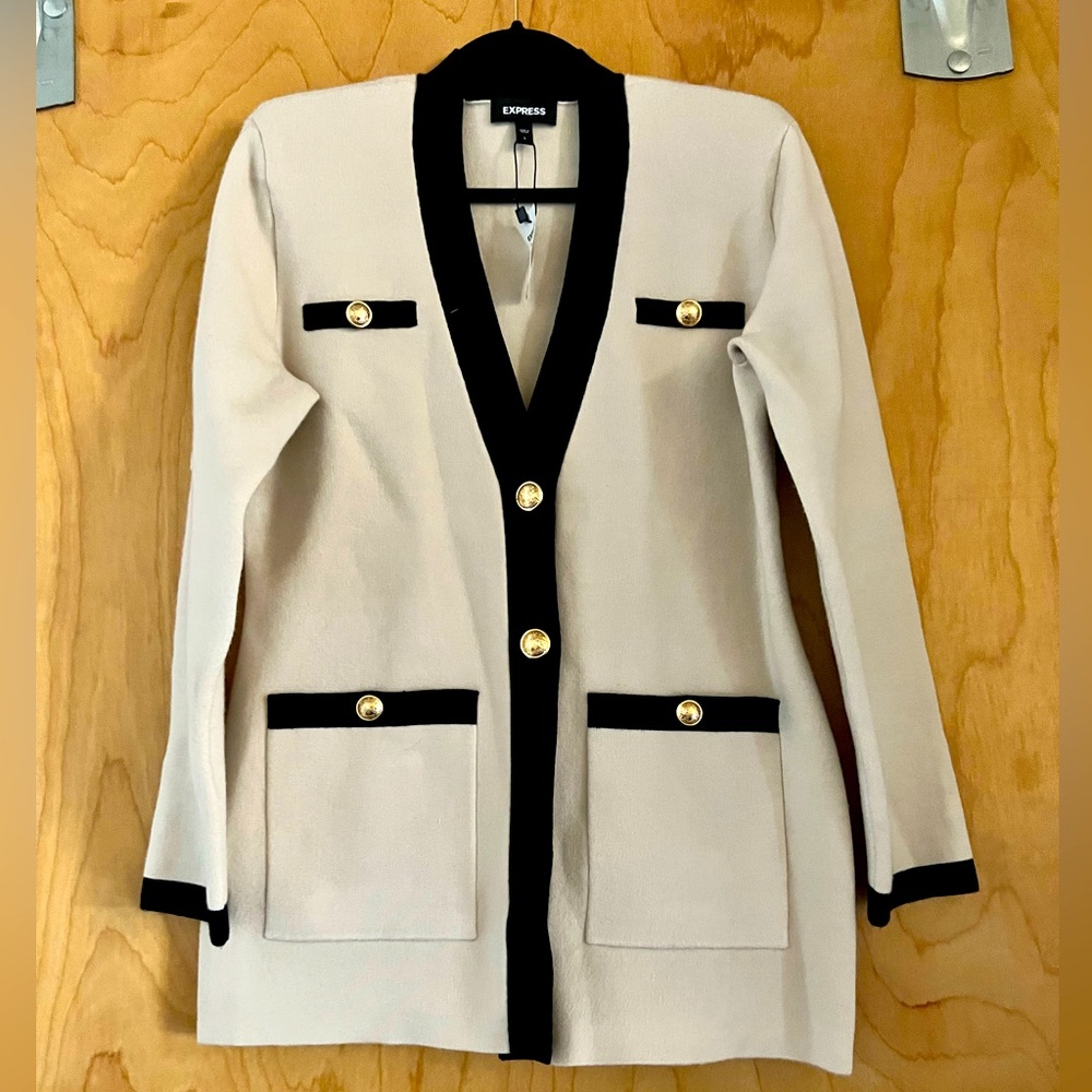 EXPRESS Novelty Button Sweater Jacket